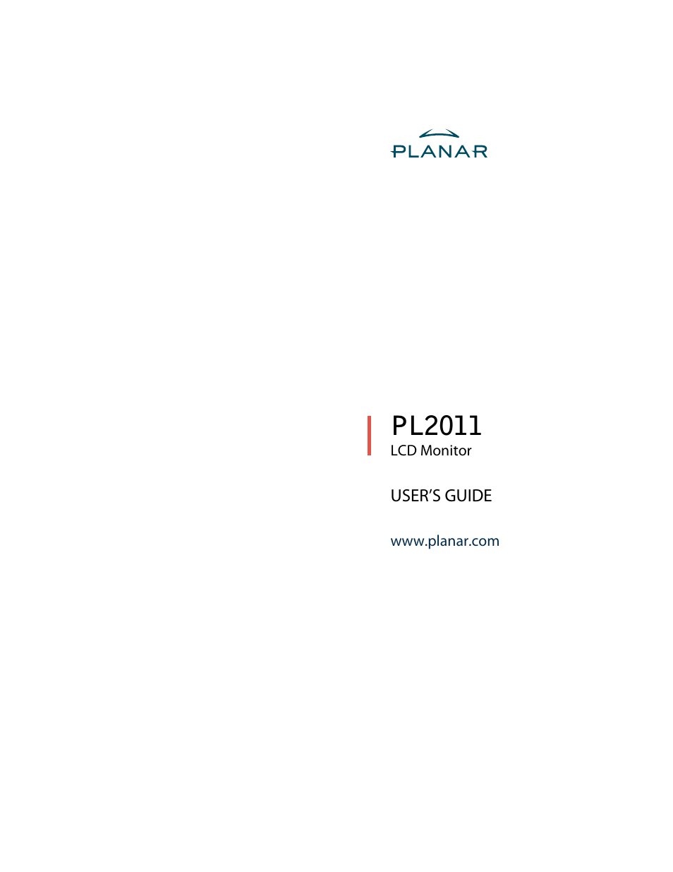 Planar PL2011 User Manual | 13 pages