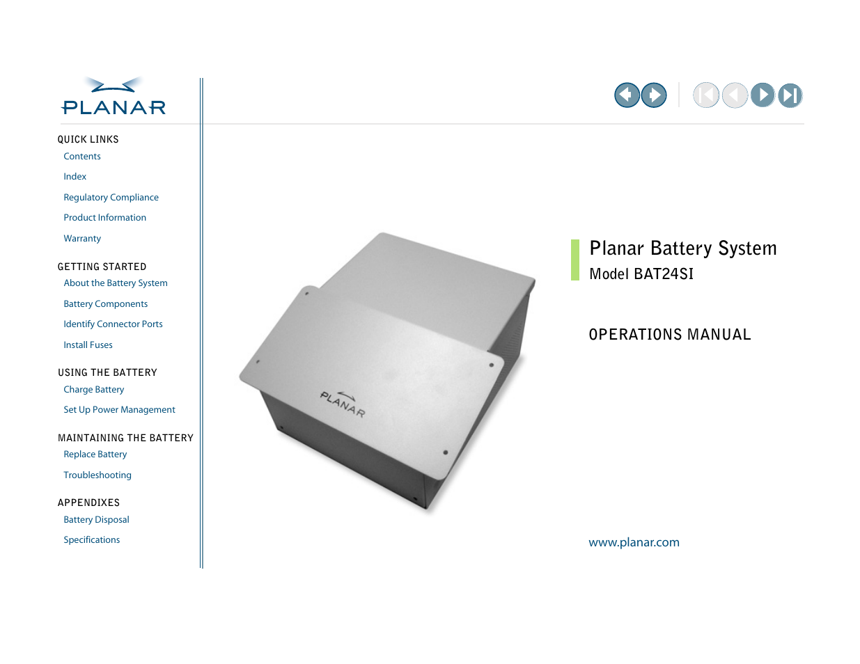 Planar BAT24SI User Manual | 31 pages