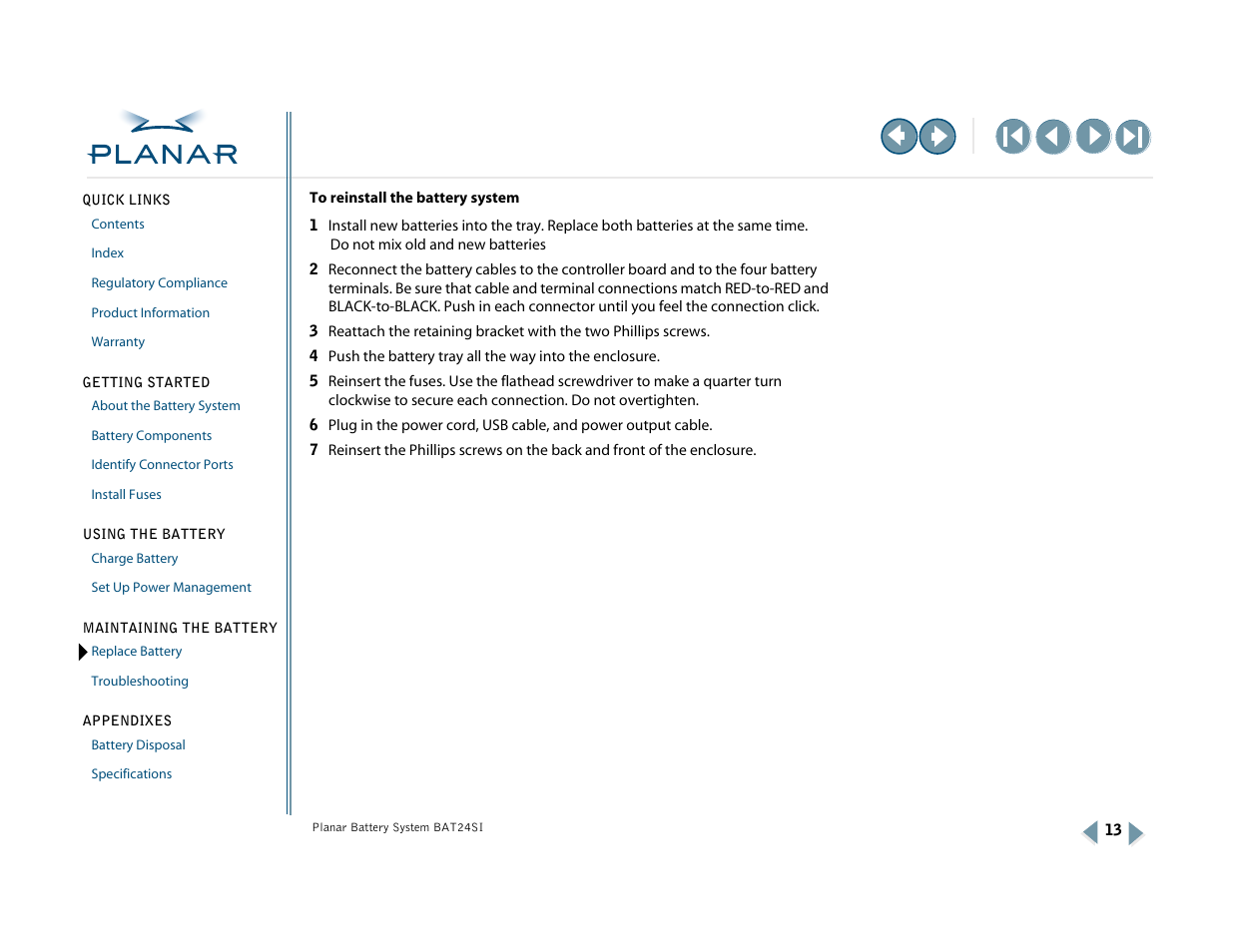 Planar BAT24SI User Manual | Page 18 / 31