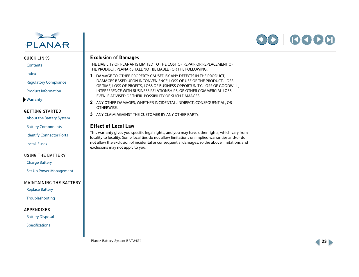 More | Planar BAT24SI User Manual | Page 28 / 31