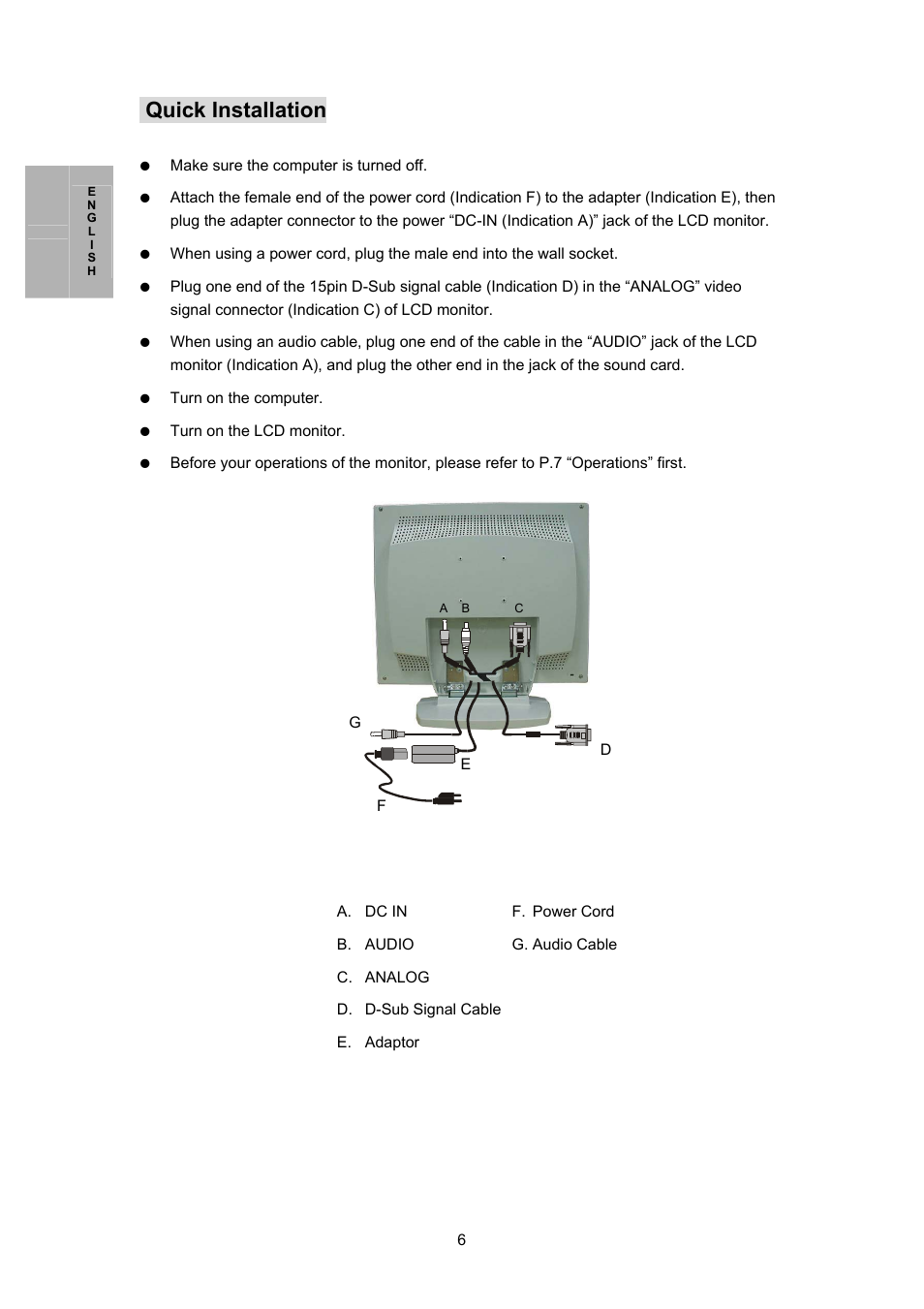 Quick installation | Planar PL170M User Manual | Page 7 / 16