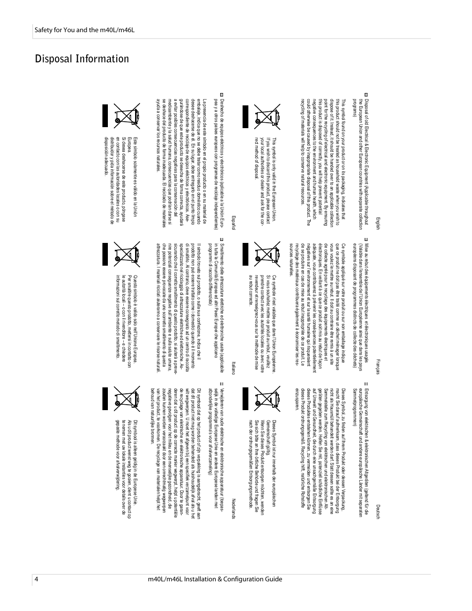 Disposal information | Planar M46L User Manual | Page 14 / 116