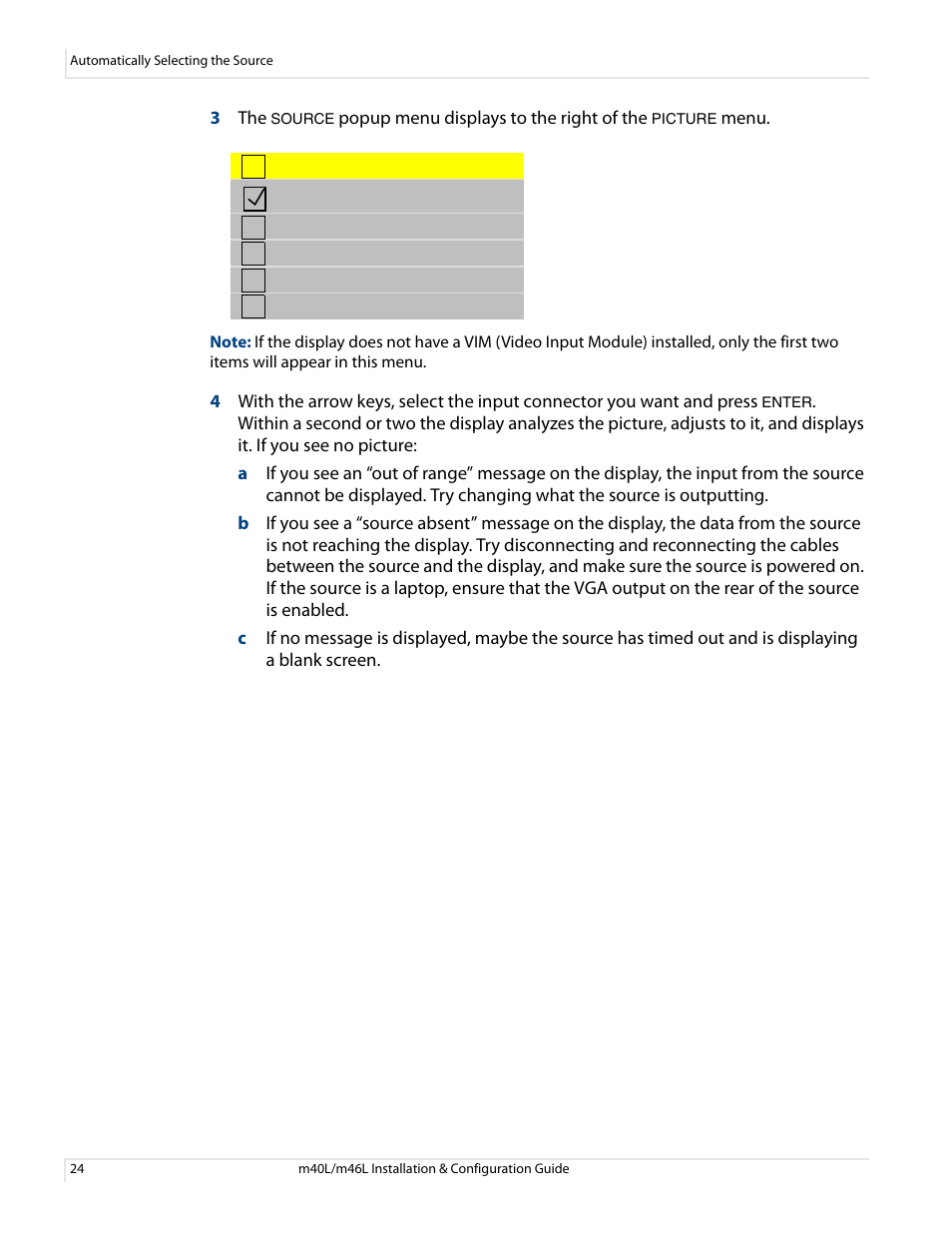 Planar M46L User Manual | Page 34 / 116