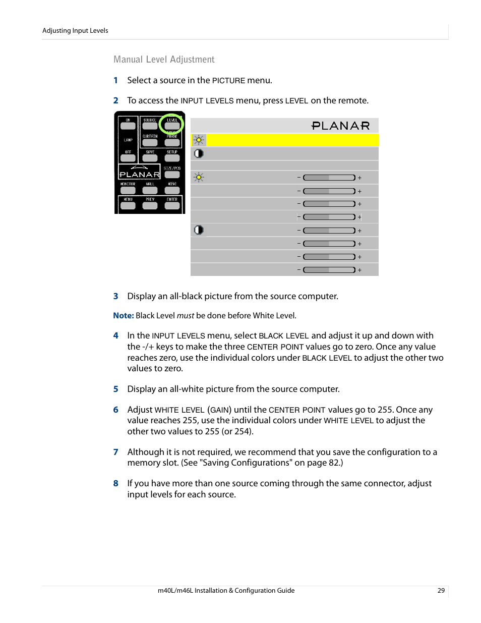 Planar M46L User Manual | Page 39 / 116