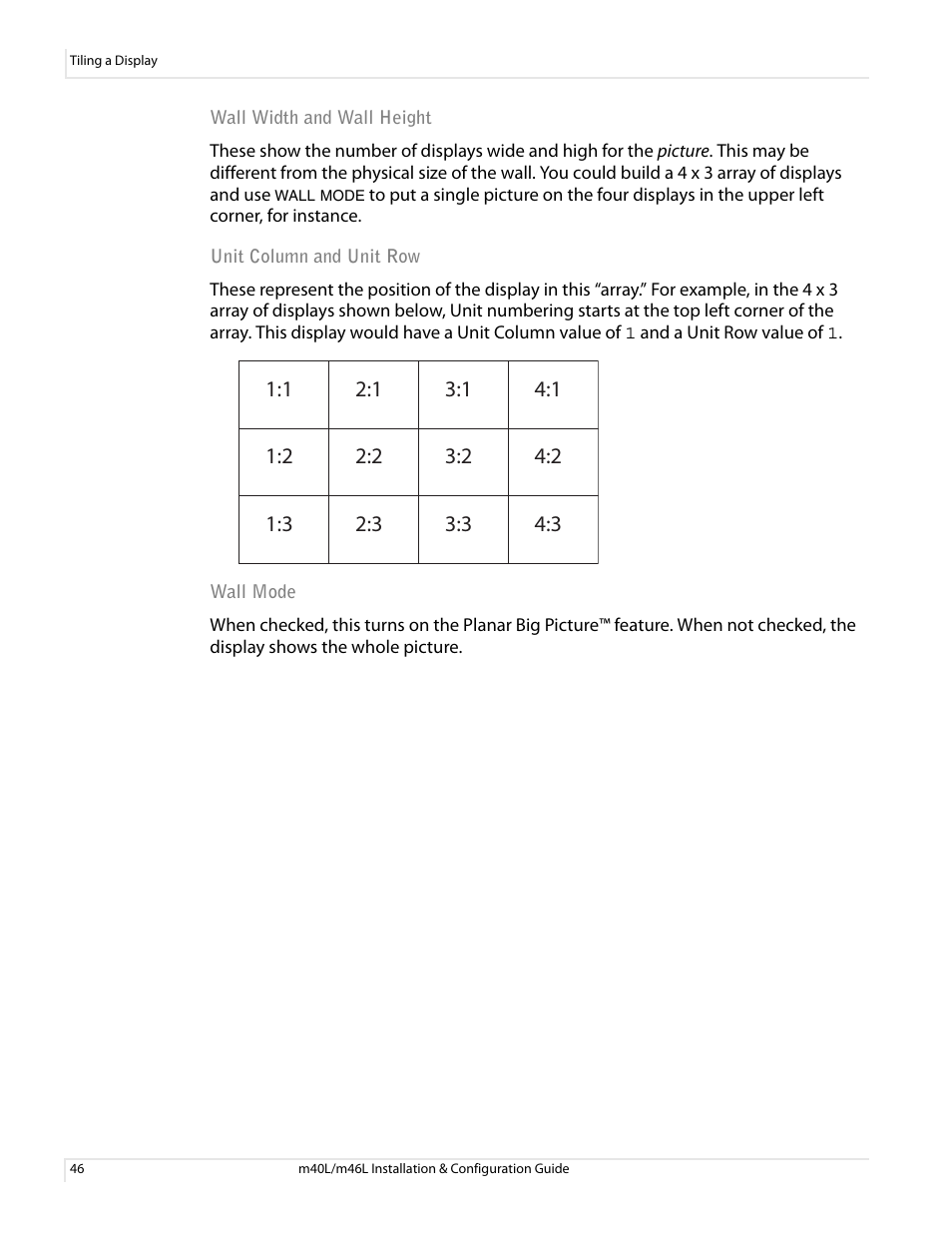 Planar M46L User Manual | Page 56 / 116