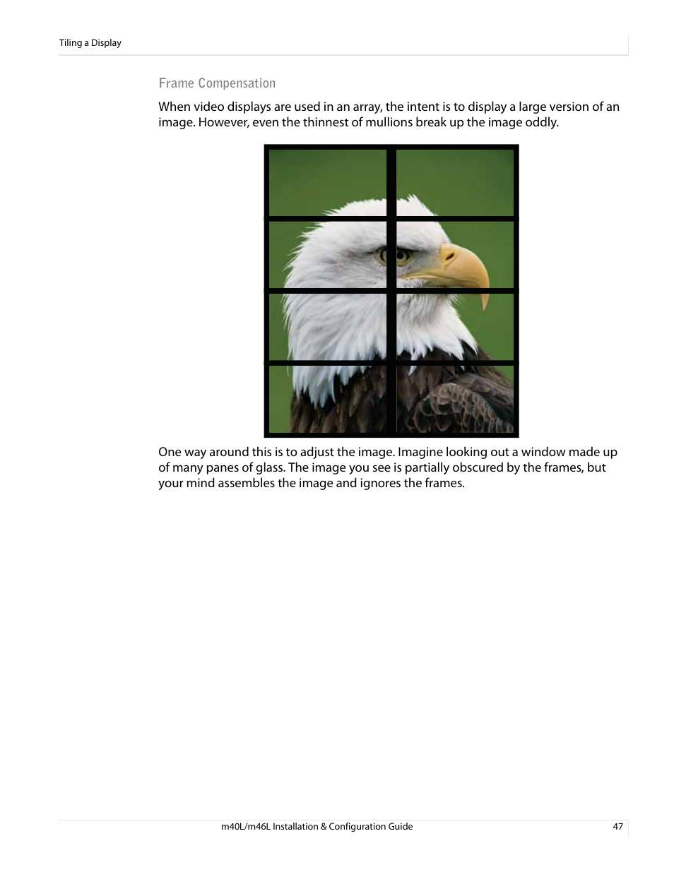 Frame compensation | Planar M46L User Manual | Page 57 / 116