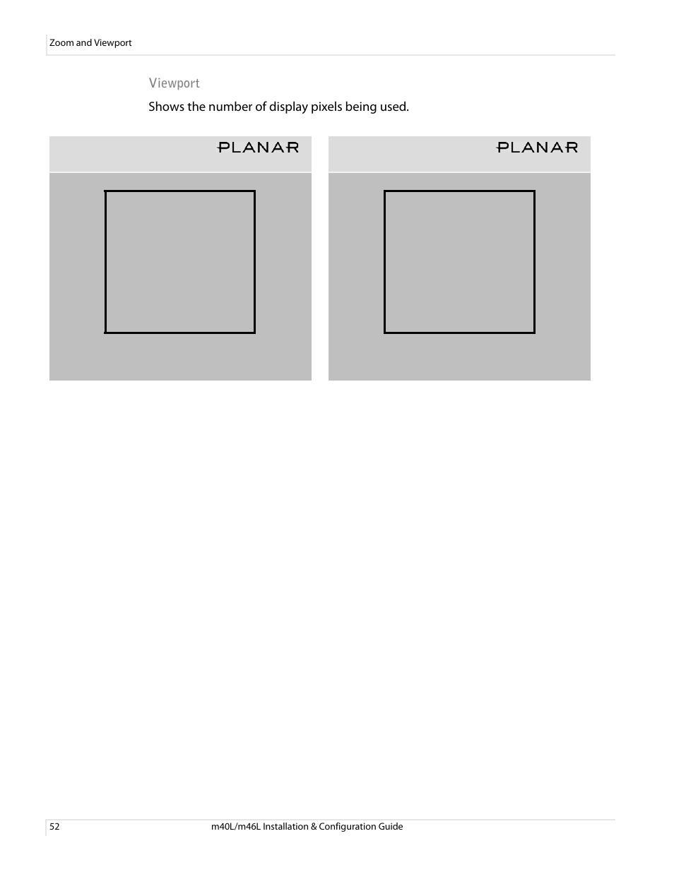 Viewport | Planar M46L User Manual | Page 62 / 116