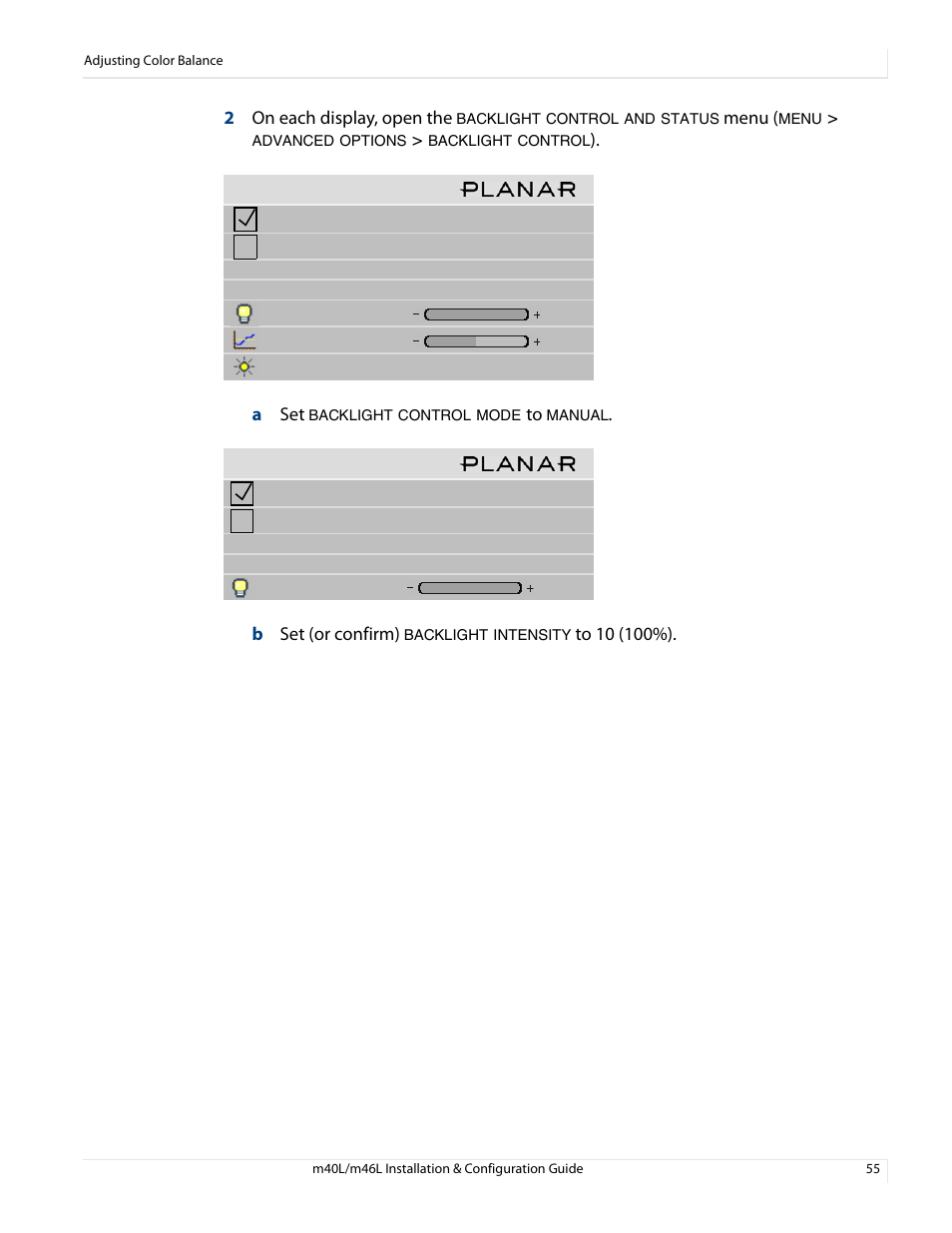 Planar M46L User Manual | Page 65 / 116