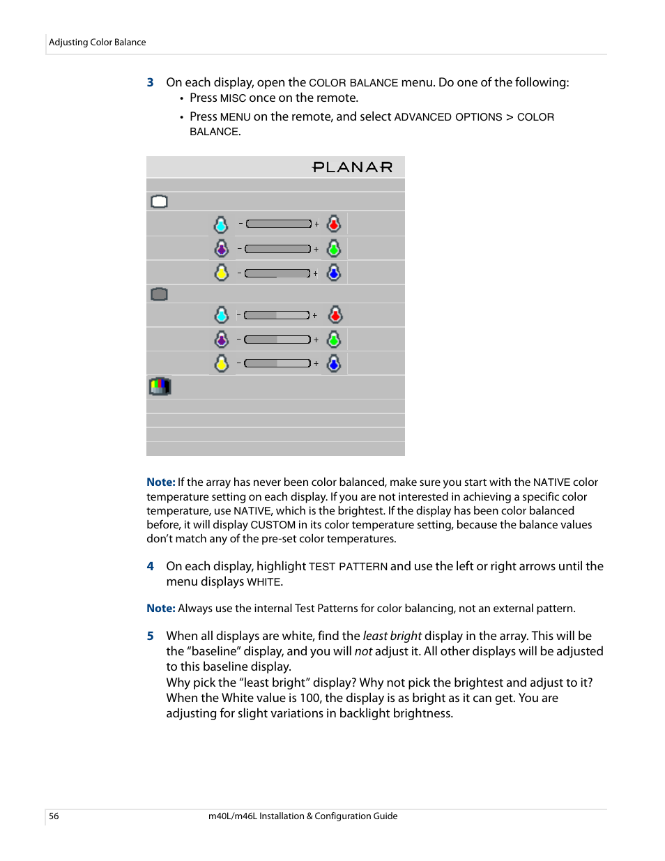 Planar M46L User Manual | Page 66 / 116
