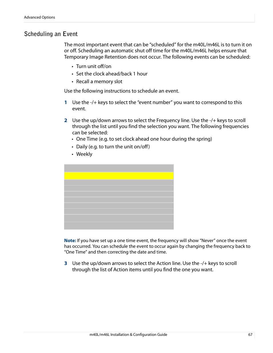 Scheduling an event | Planar M46L User Manual | Page 77 / 116