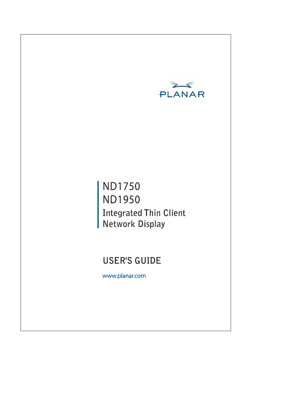 Planar ND1950 User Manual | 16 pages