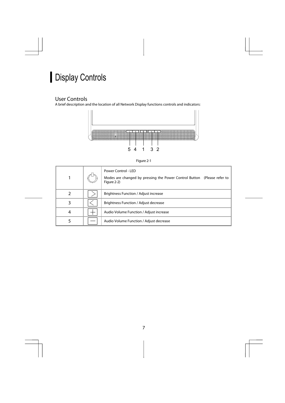 Display controls | Planar ND1950 User Manual | Page 9 / 16