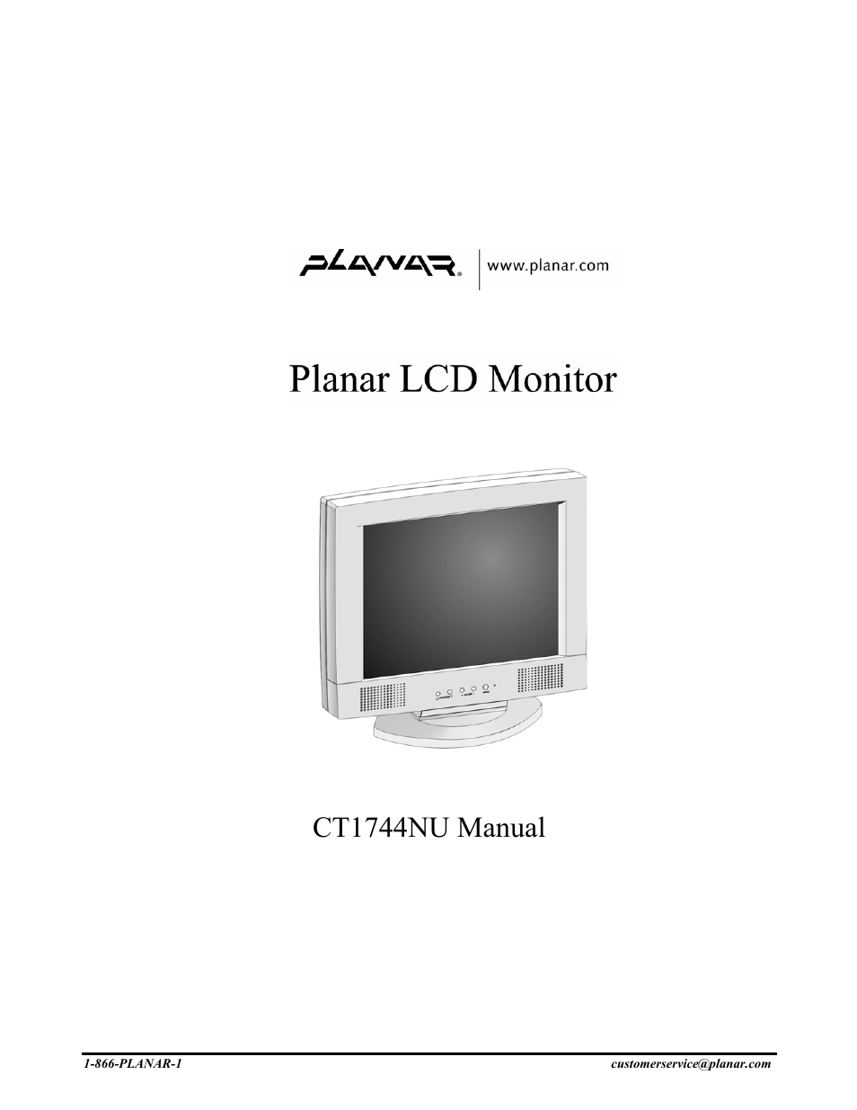 Planar CT1744NU User Manual | 19 pages