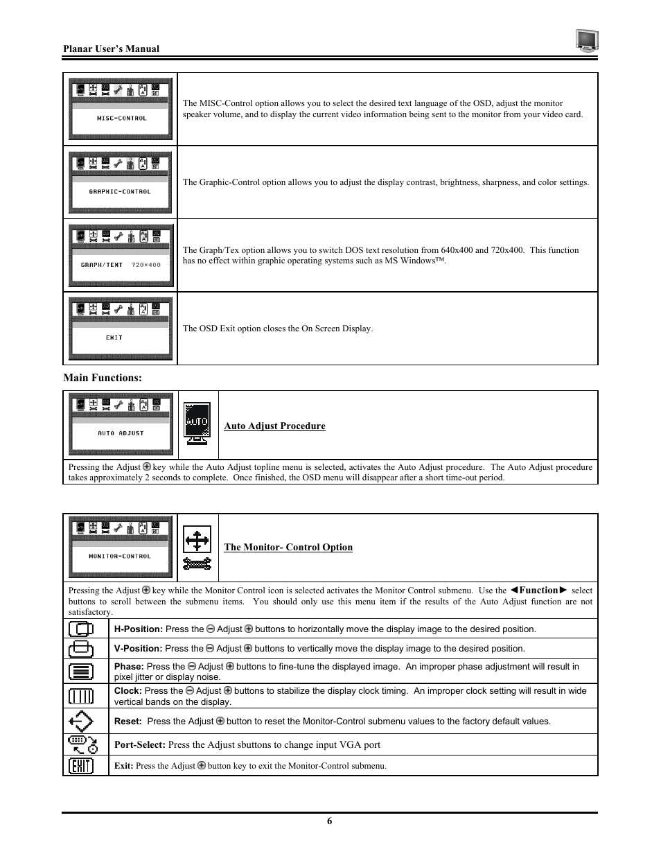 Planar CT1744NU User Manual | Page 12 / 19