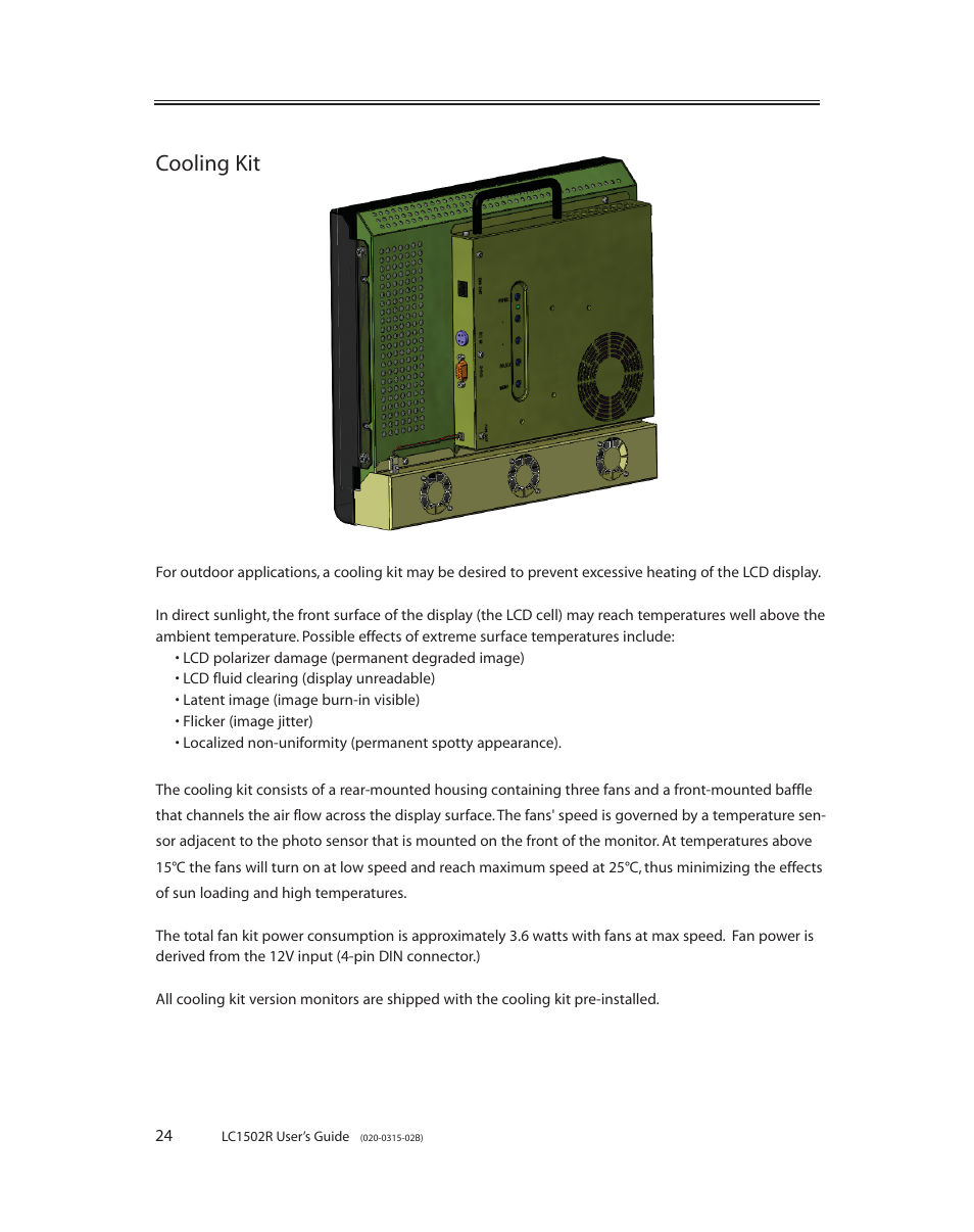 Cooling kit | Planar LC1502R User Manual | Page 24 / 29