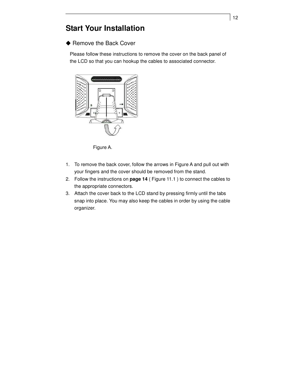 Start your installation | Planar PT1911MX User Manual | Page 14 / 30