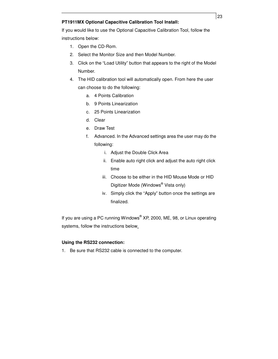 Planar PT1911MX User Manual | Page 25 / 30
