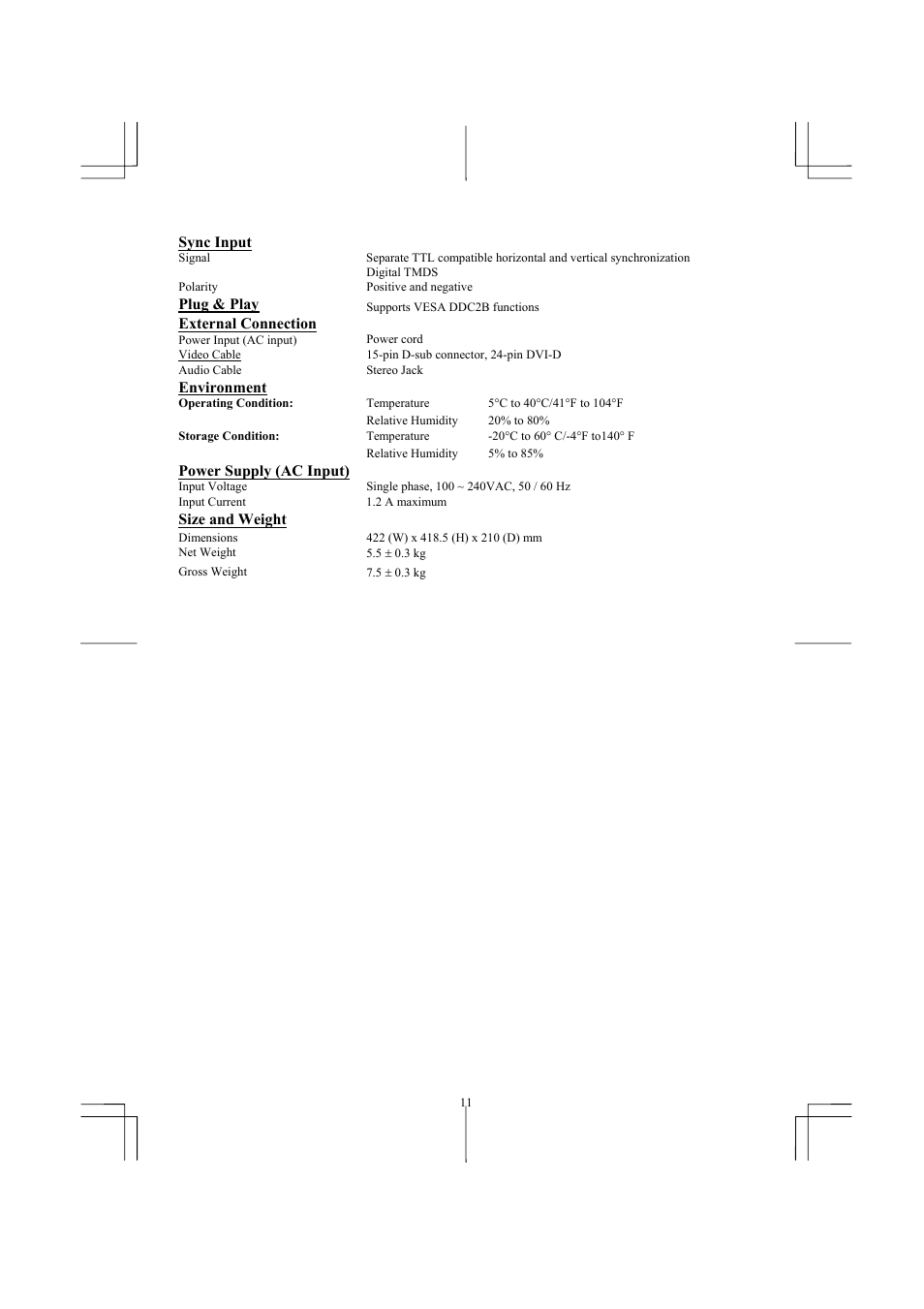 Planar PL1910M User Manual | Page 13 / 16