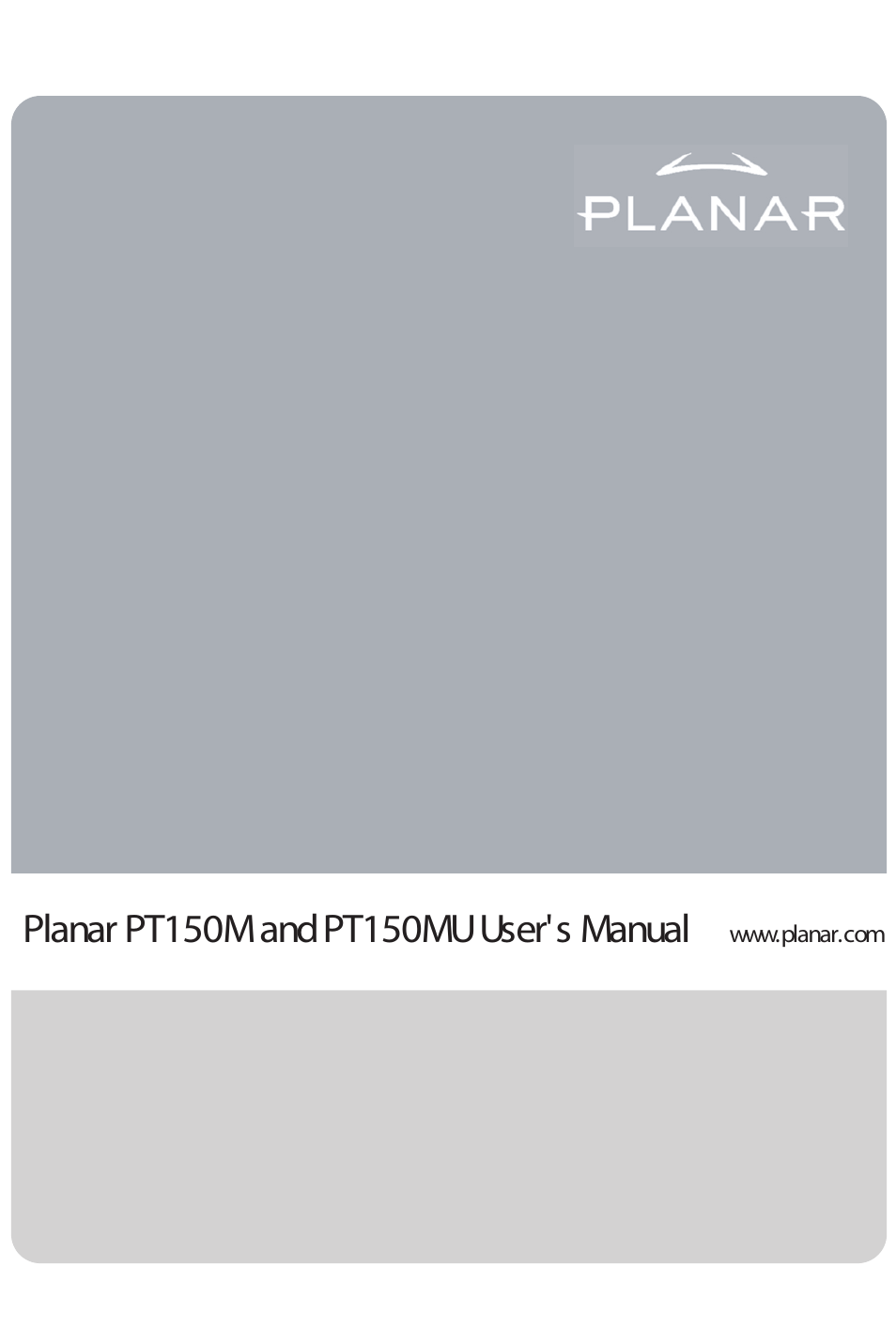 Planar PT150MU User Manual | 23 pages