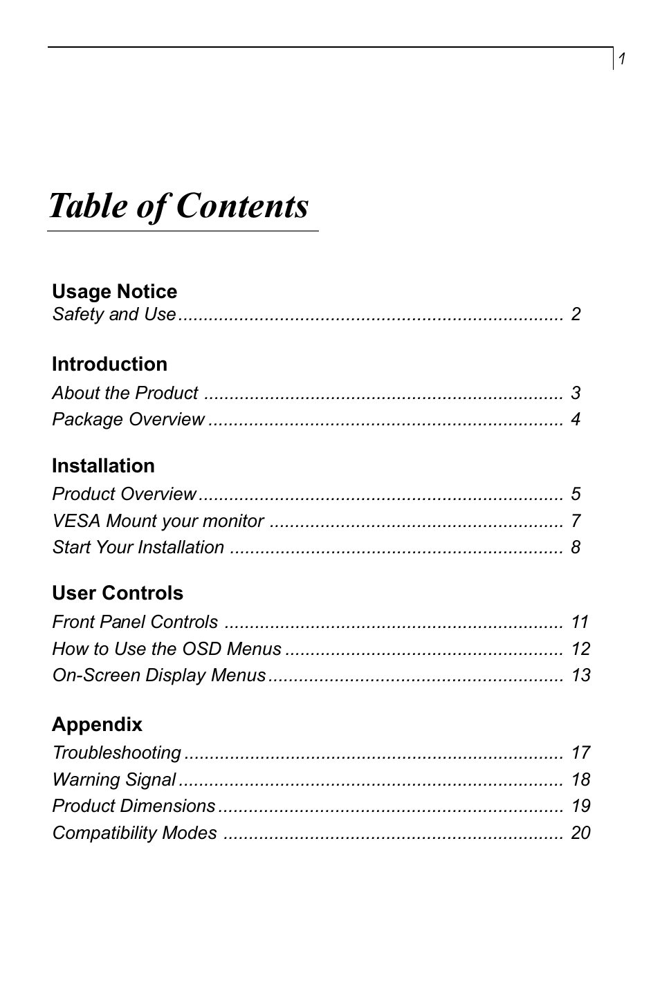 Planar PT150MU User Manual | Page 2 / 23