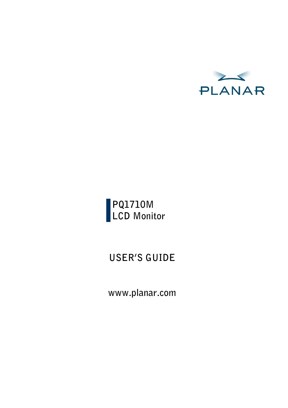Planar PQ1710M User Manual | 21 pages