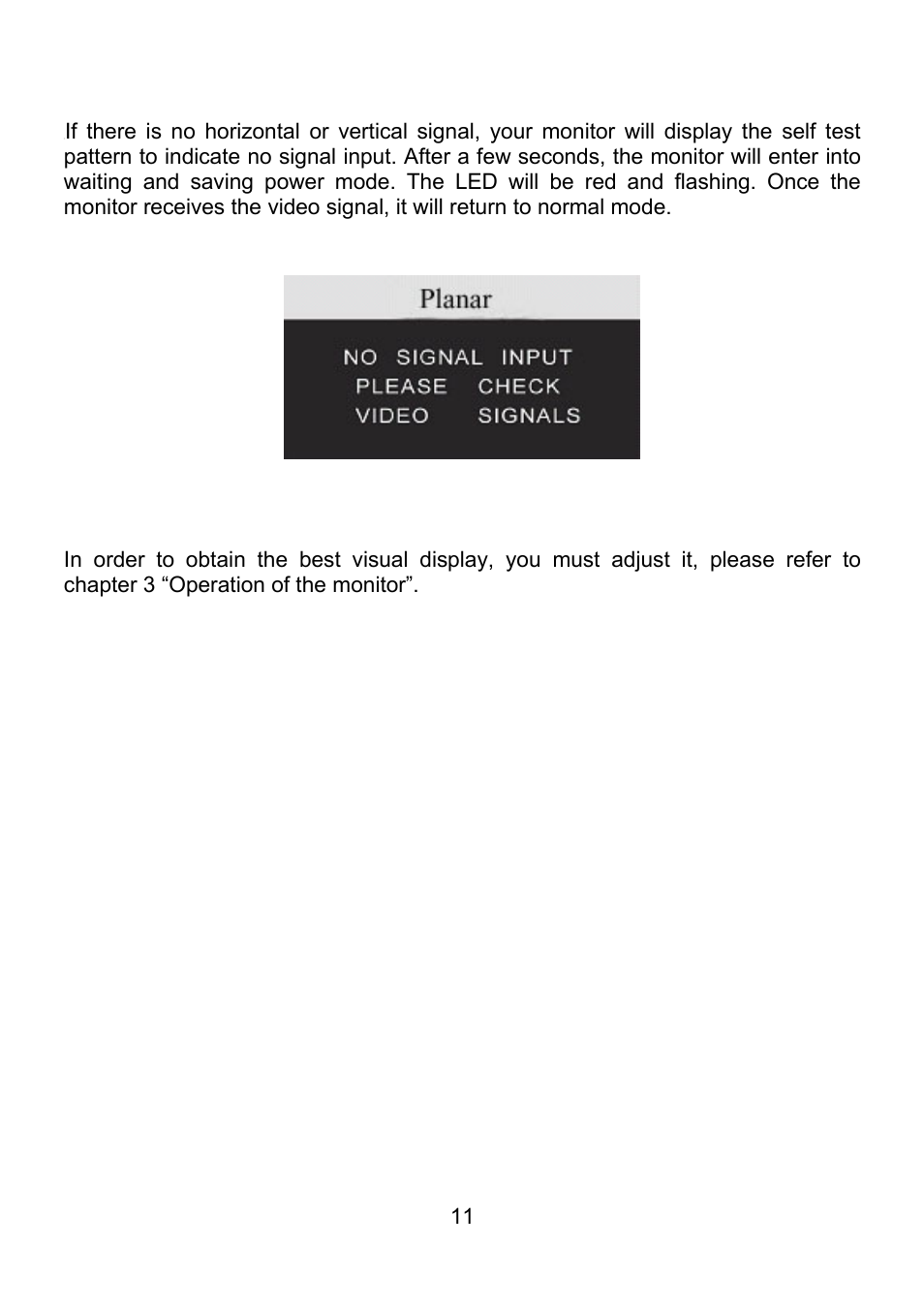 Planar PQ1710M User Manual | Page 11 / 21