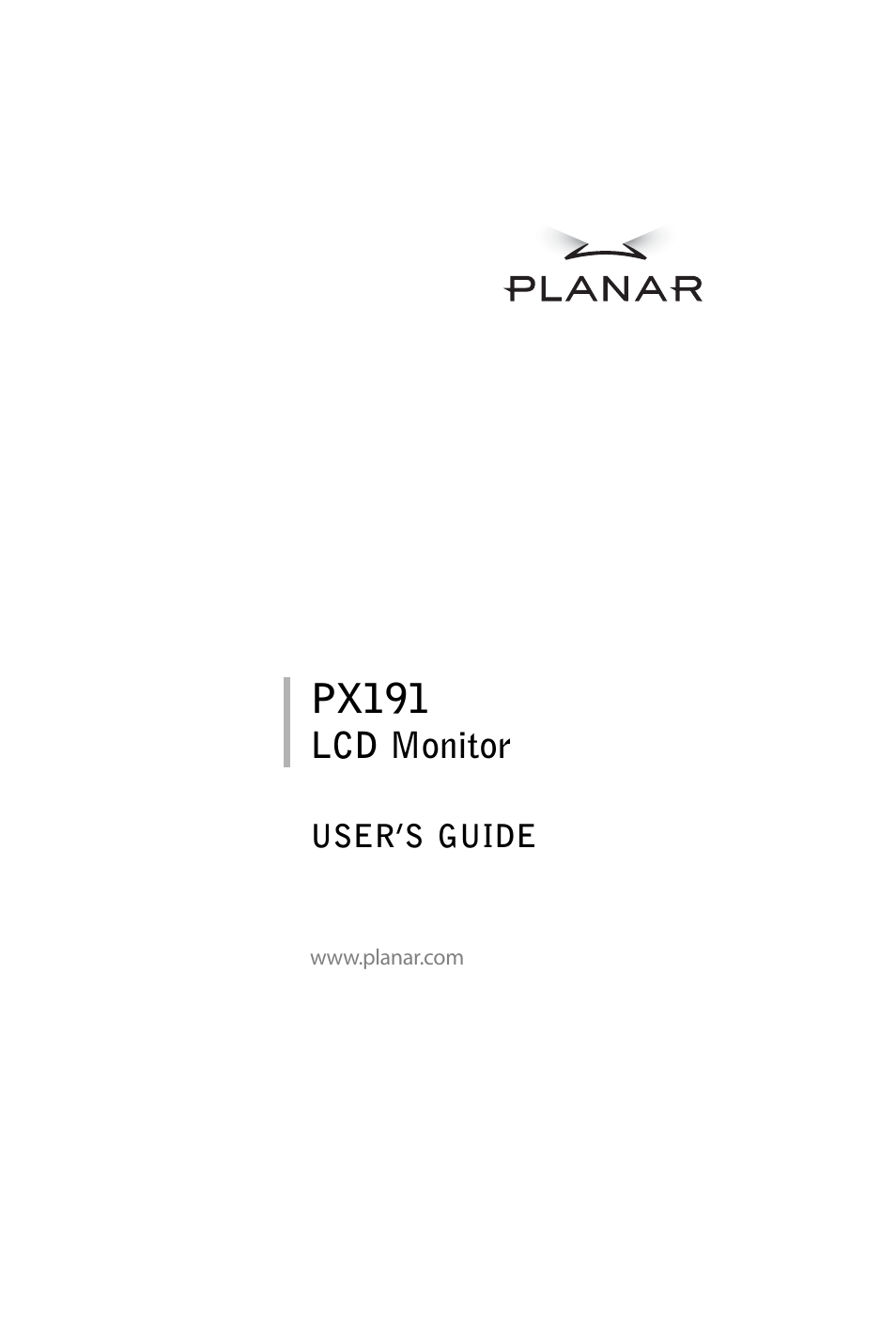 Planar PX191 User Manual | 22 pages