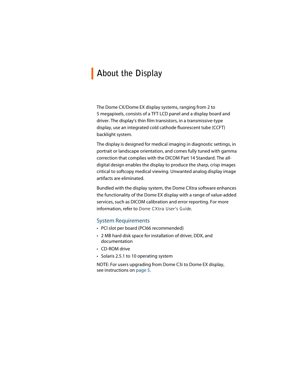 About the display, System requirements | Planar C3i/EX User Manual | Page 11 / 64