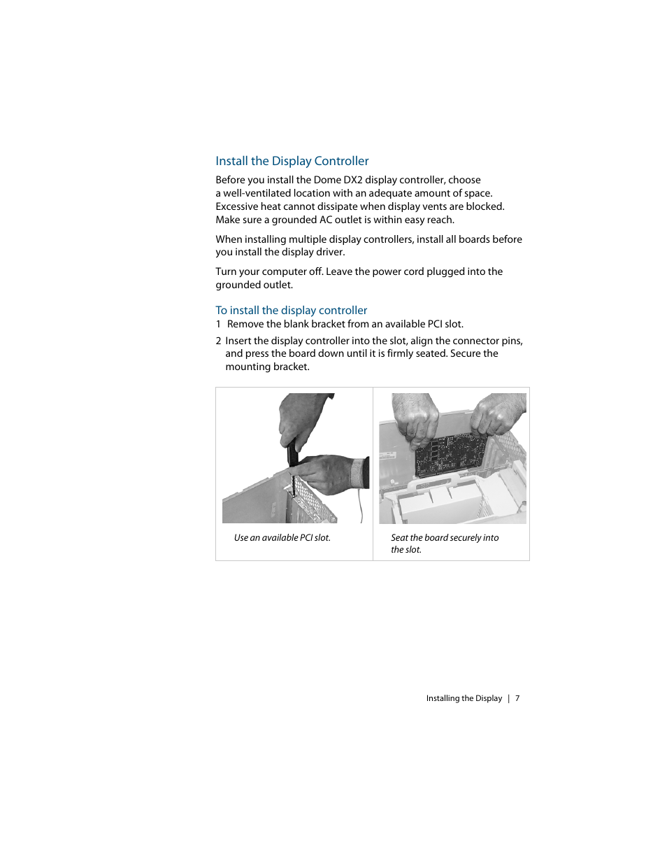 Install the display controller | Planar C3i/EX User Manual | Page 17 / 64