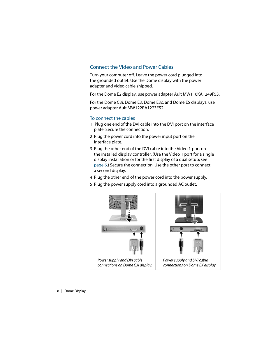 Connect the video and power cables | Planar C3i/EX User Manual | Page 18 / 64