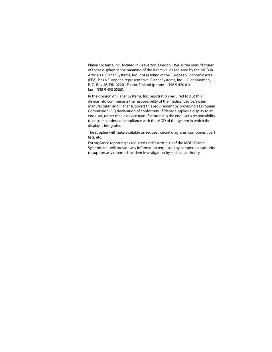 Planar C3i/EX User Manual | Page 57 / 64