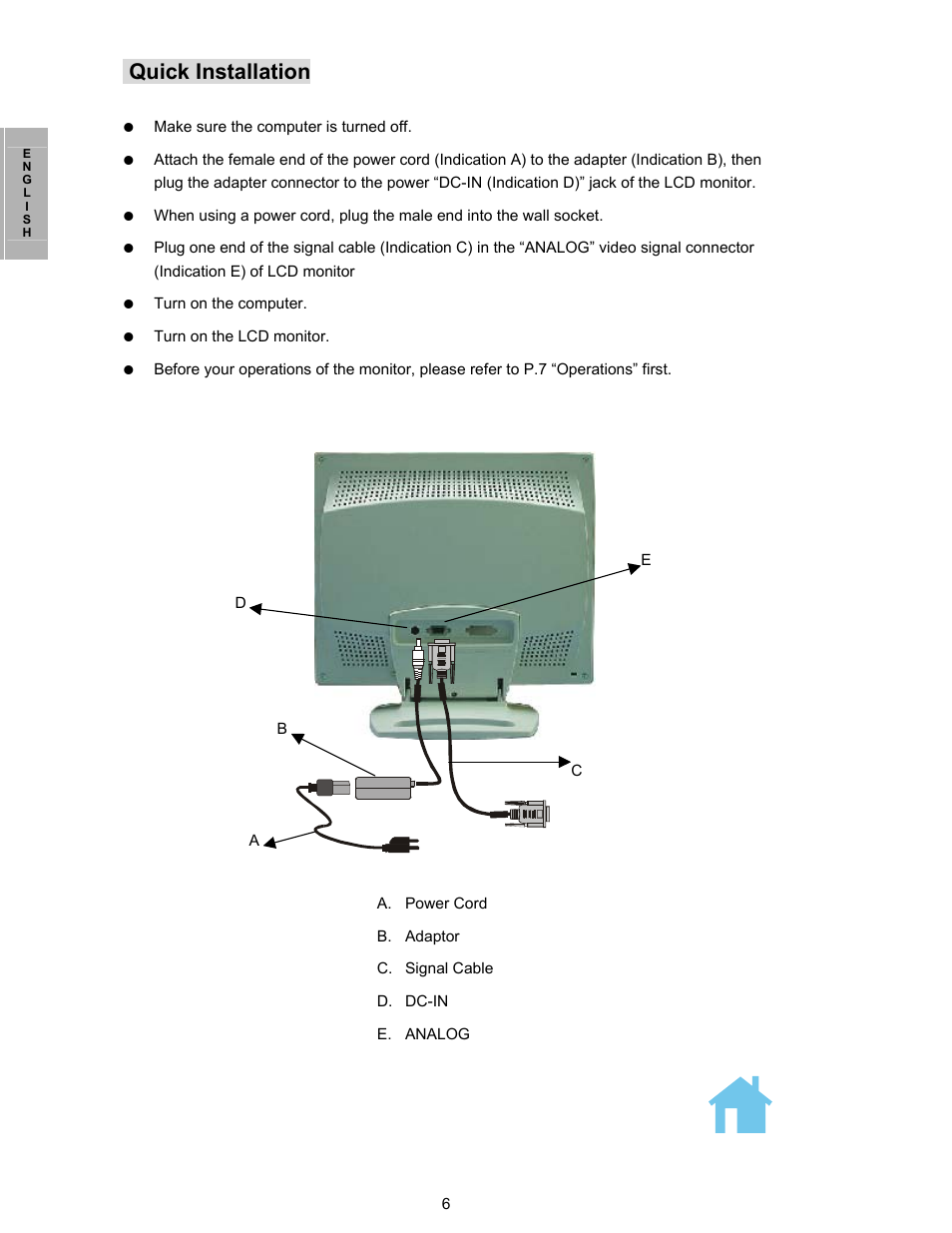 Adjusting the monitor, Quick installation | Planar PL150 User Manual | Page 7 / 17