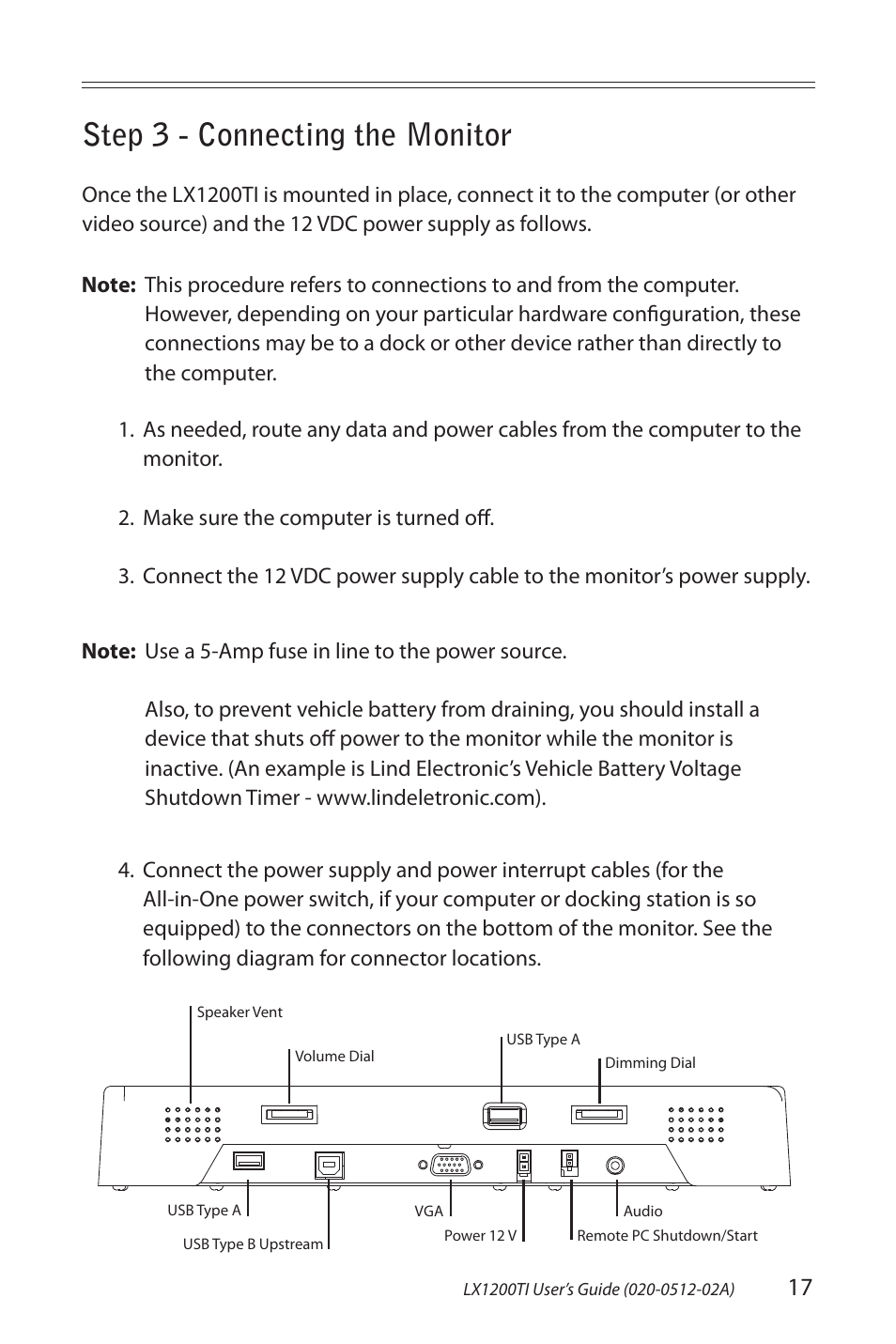 Step 3 - connecting the monitor | Planar LX1200TI User Manual | Page 17 / 29