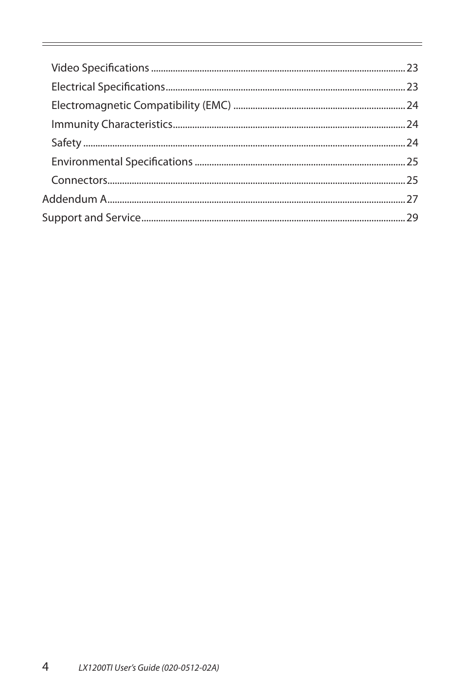 Planar LX1200TI User Manual | Page 4 / 29