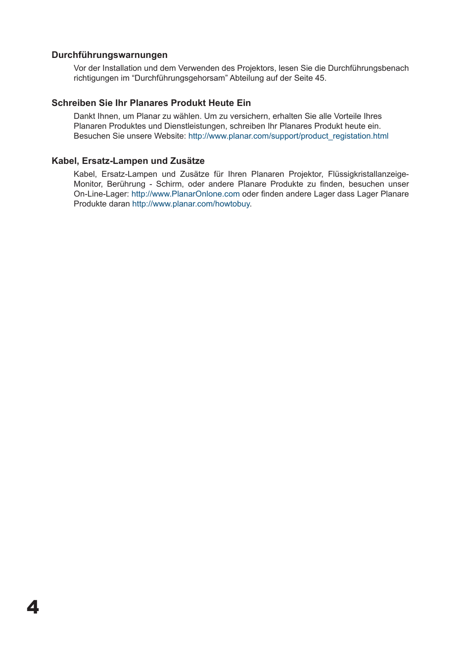 Planar PD7060 User Manual | Page 30 / 152
