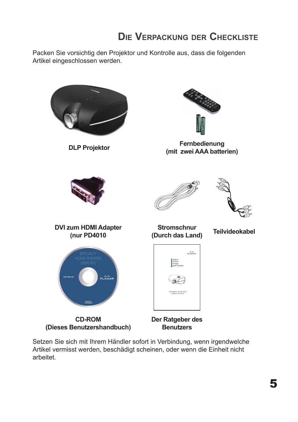 Planar PD7060 User Manual | Page 31 / 152