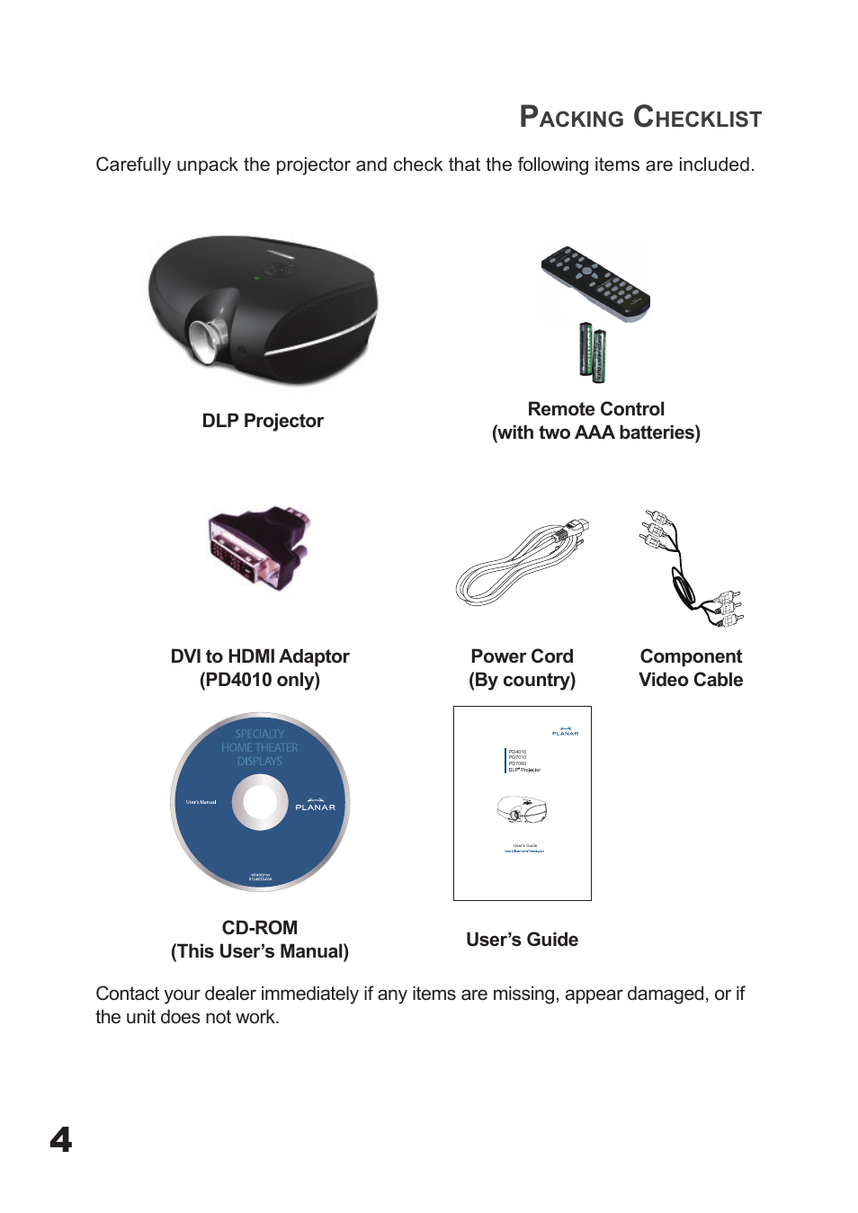 Planar PD7060 User Manual | Page 4 / 152