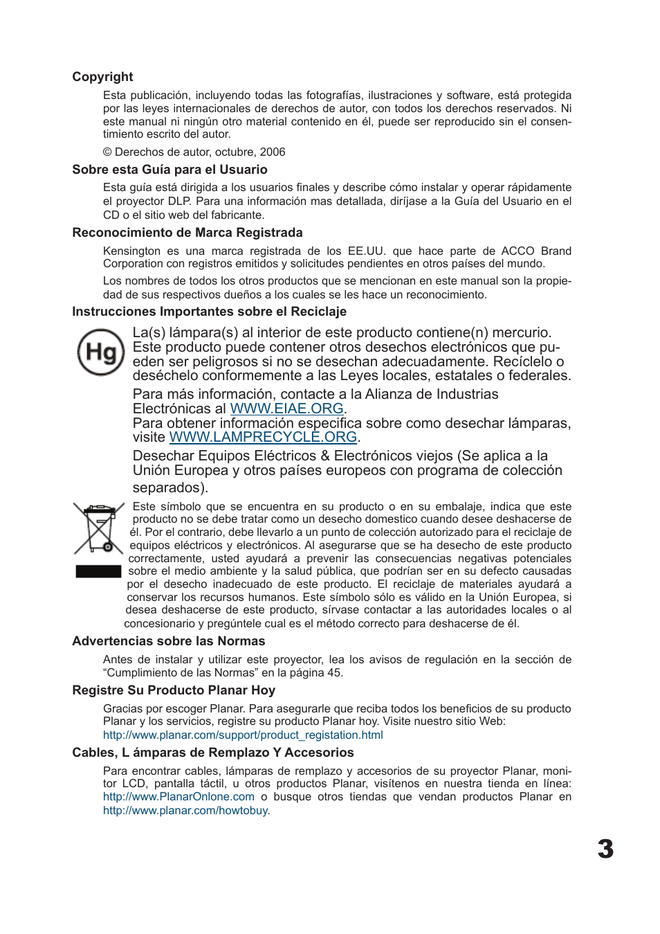 Planar PD7060 User Manual | Page 55 / 152