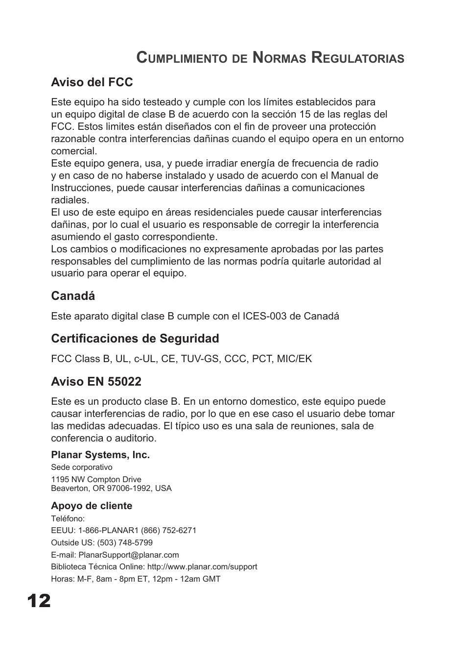 Planar PD7060 User Manual | Page 64 / 152