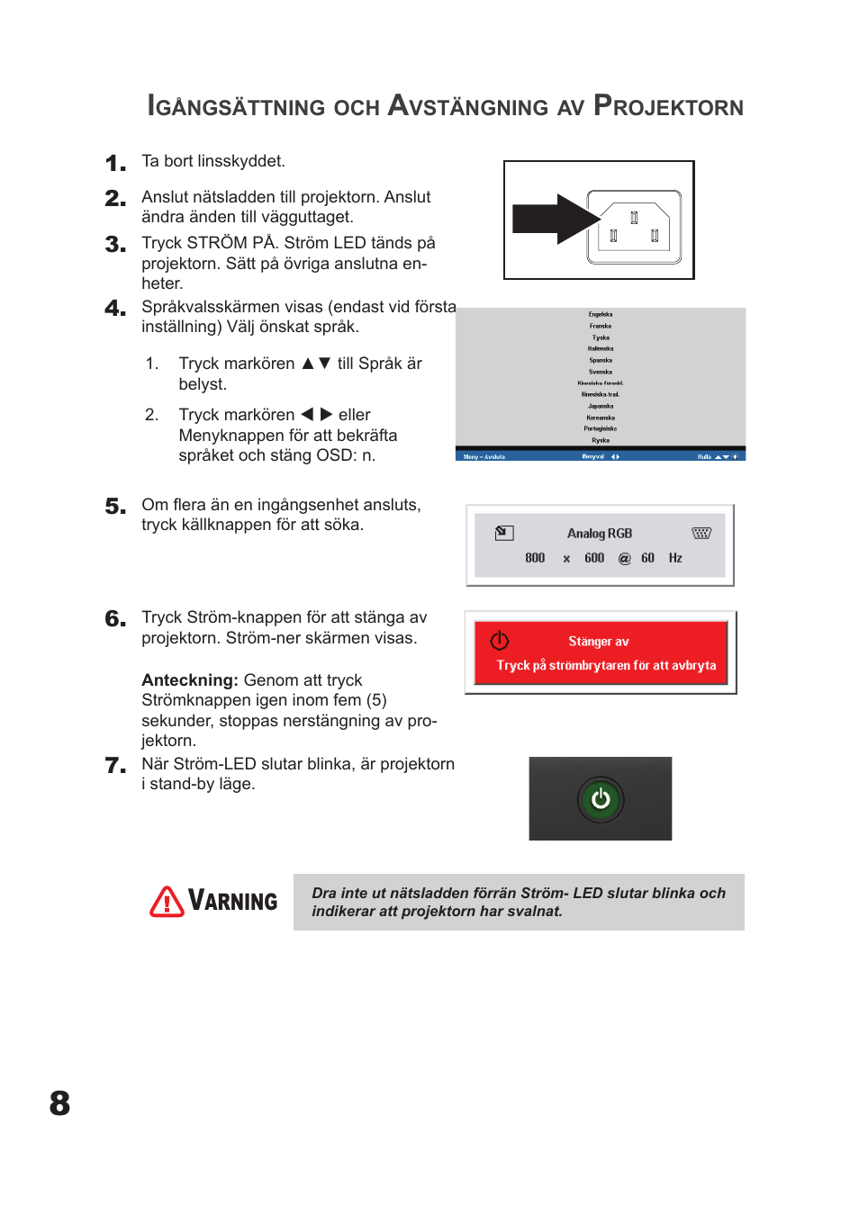 Planar PD7060 User Manual | Page 72 / 152