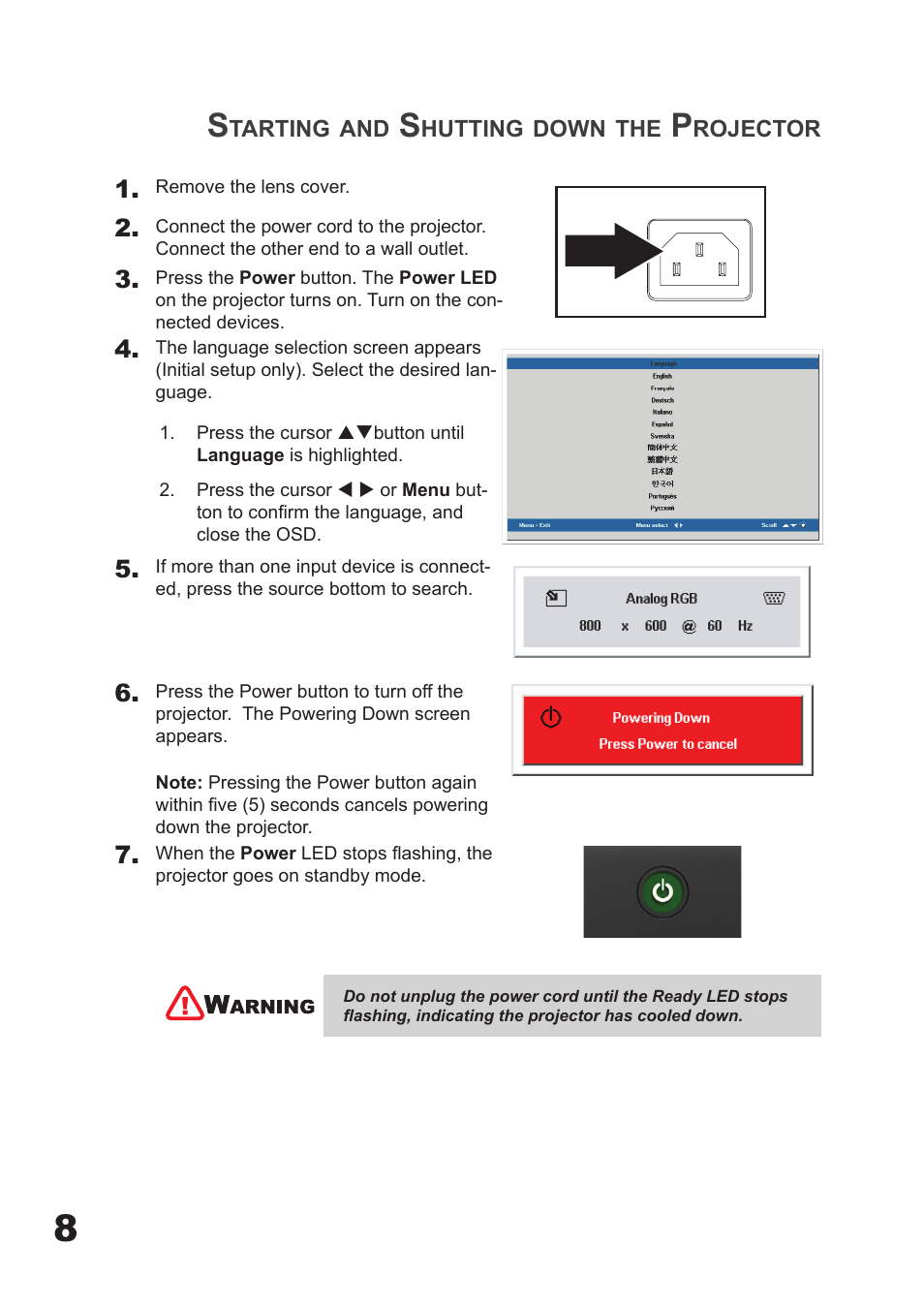 Planar PD7060 User Manual | Page 8 / 152
