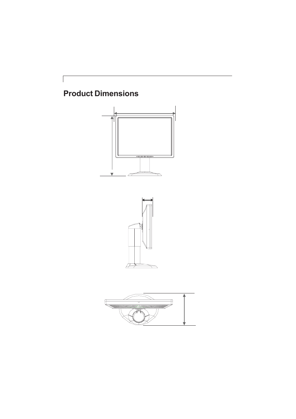 Product dimensions | Planar PX212M User Manual | Page 20 / 24