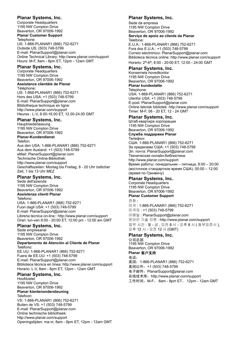 Planar DLP PD7150 User Manual | Page 2 / 23