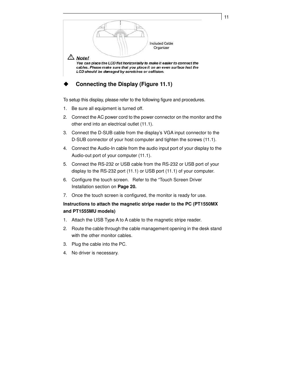 Planar PT1501MX User Manual | Page 13 / 28