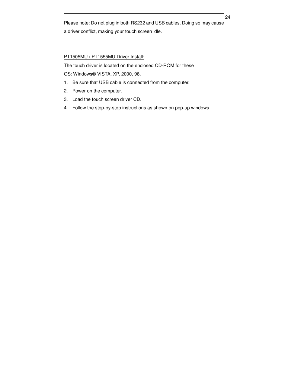 Planar PT1501MX User Manual | Page 26 / 28