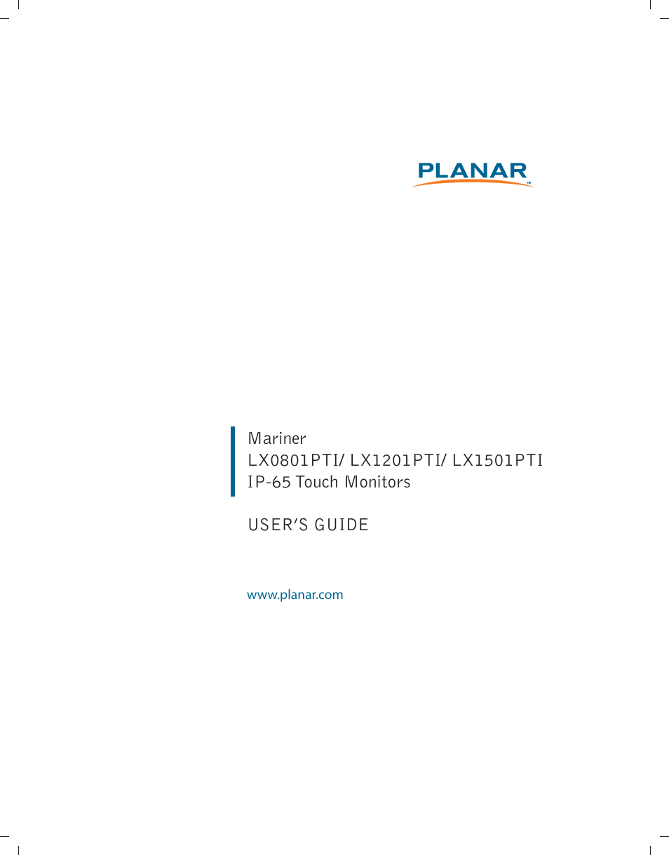 Planar LX1201PTI User Manual | 27 pages