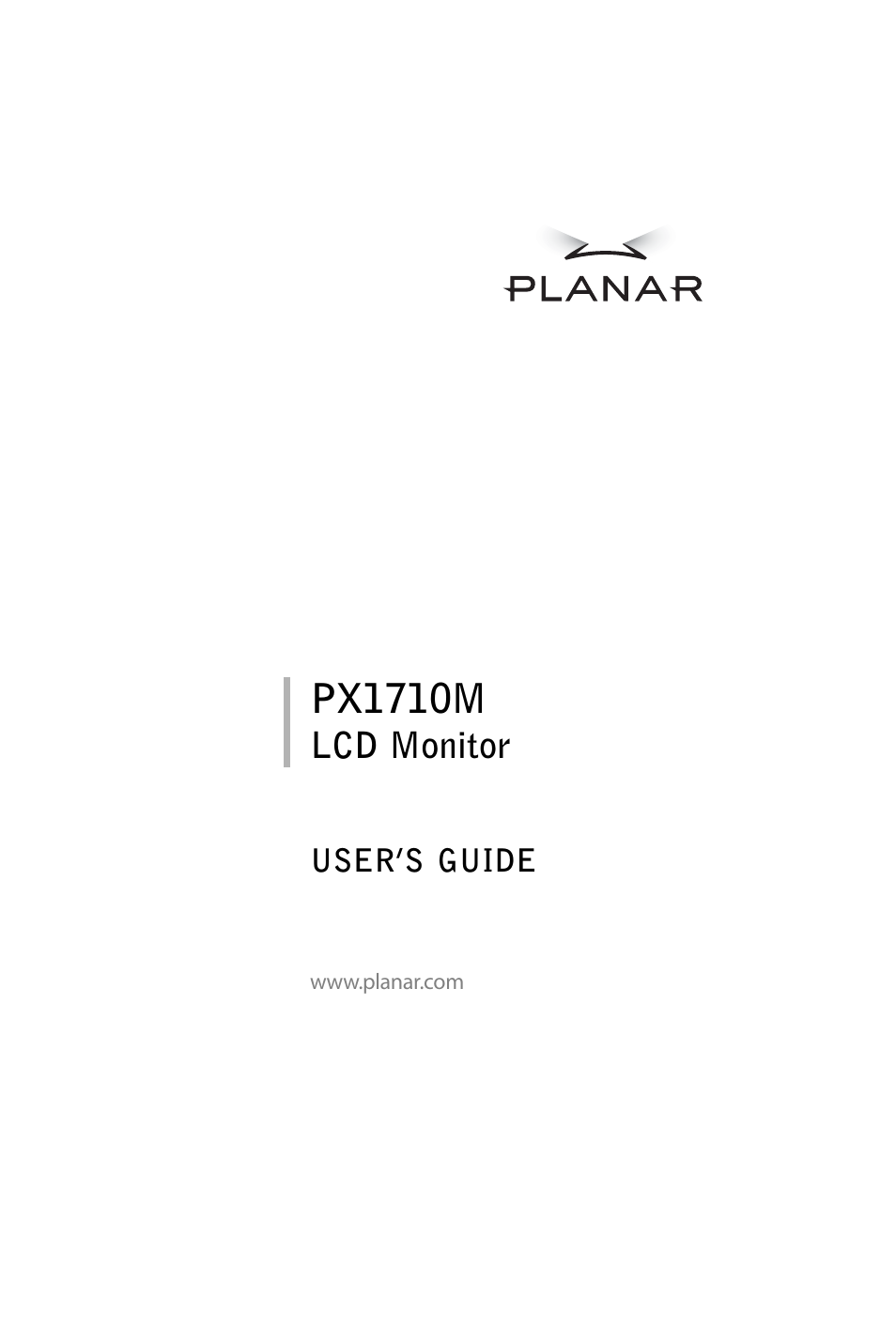 Planar PX1710M User Manual | 20 pages