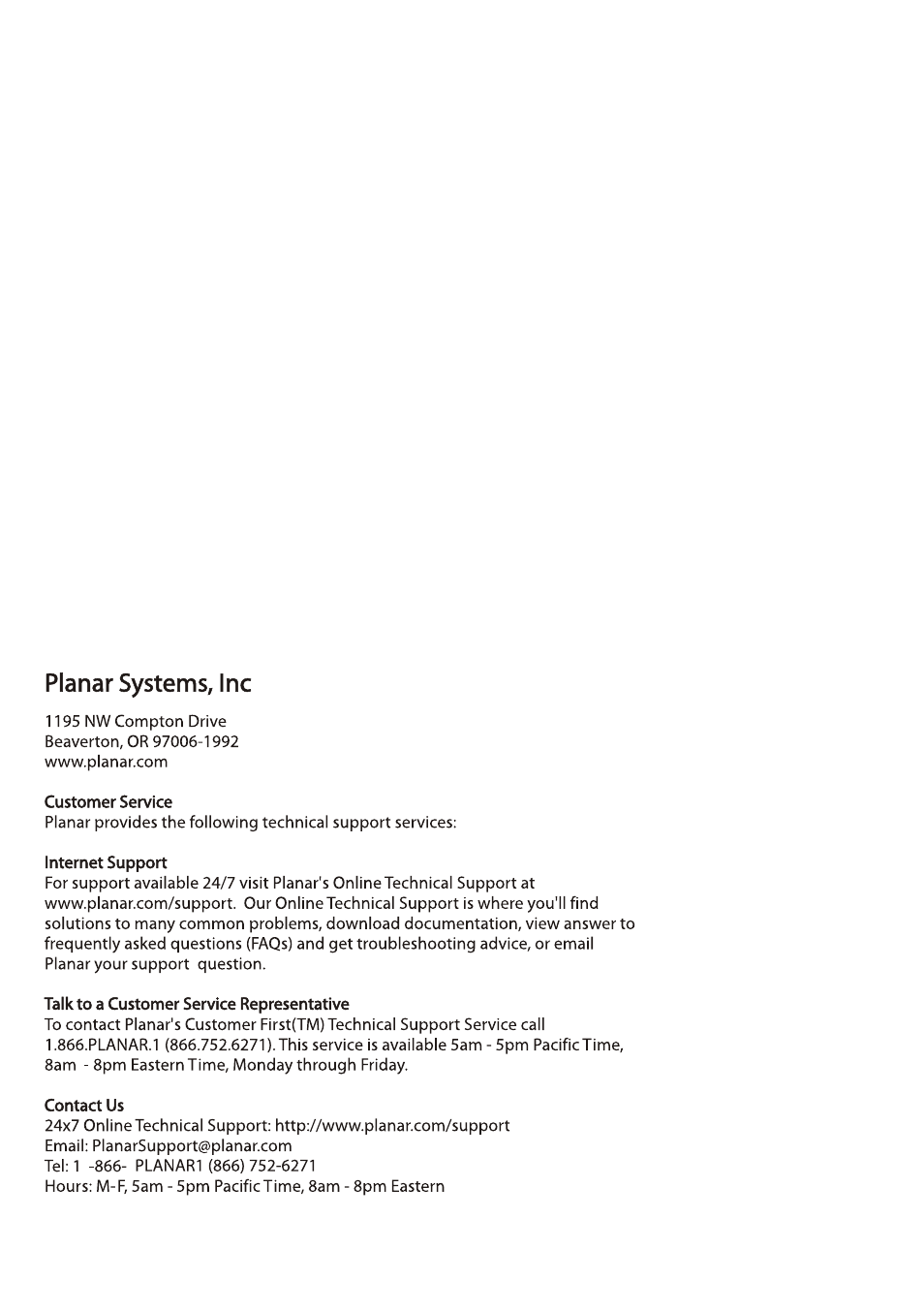 «к©³¸м | Planar PL1700 User Manual | Page 2 / 17