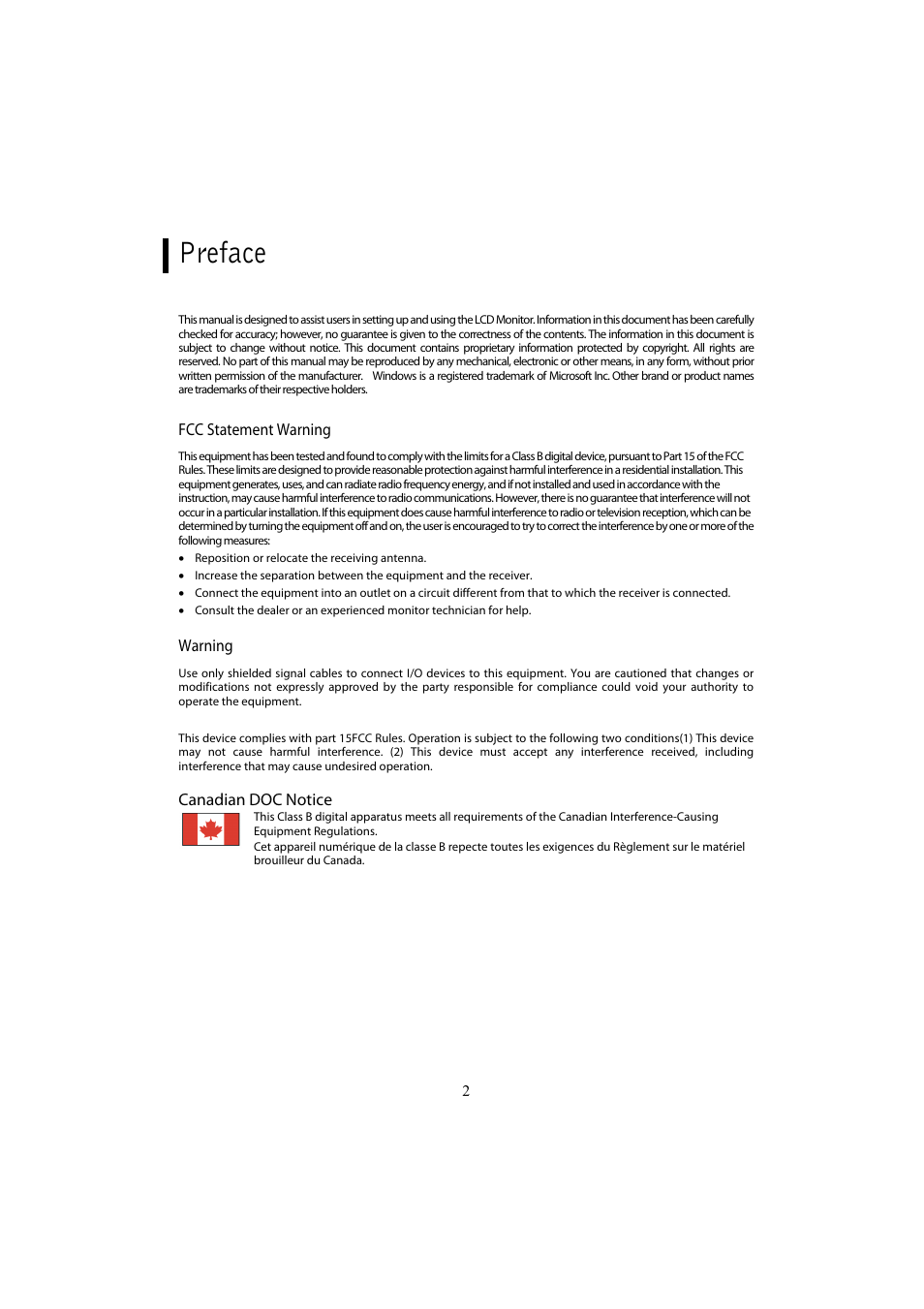 Preface | Planar PL1700 User Manual | Page 4 / 17