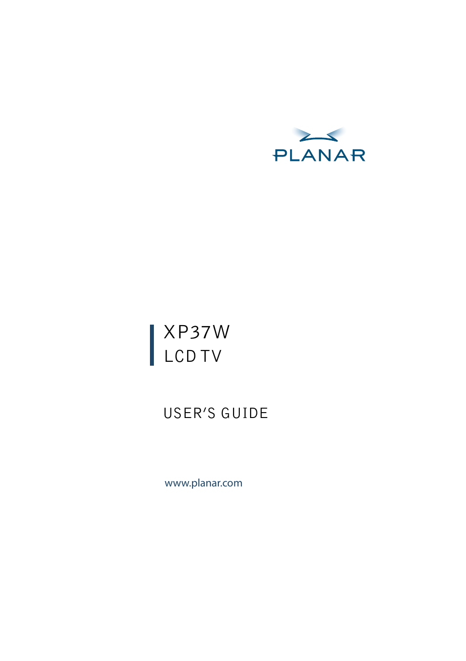 Planar XP37W User Manual | 70 pages